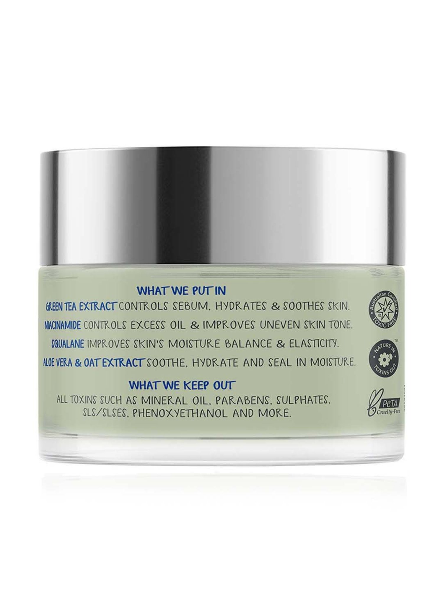 The Moms Co. Natural Green Tea Night Gel with Mono Carton - 50 gm