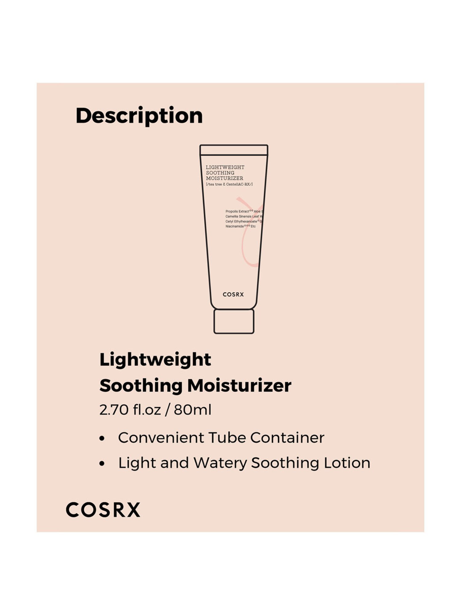 Cosrx Ac Collection Lightweight Soothing Moisturizer  - 80 ml