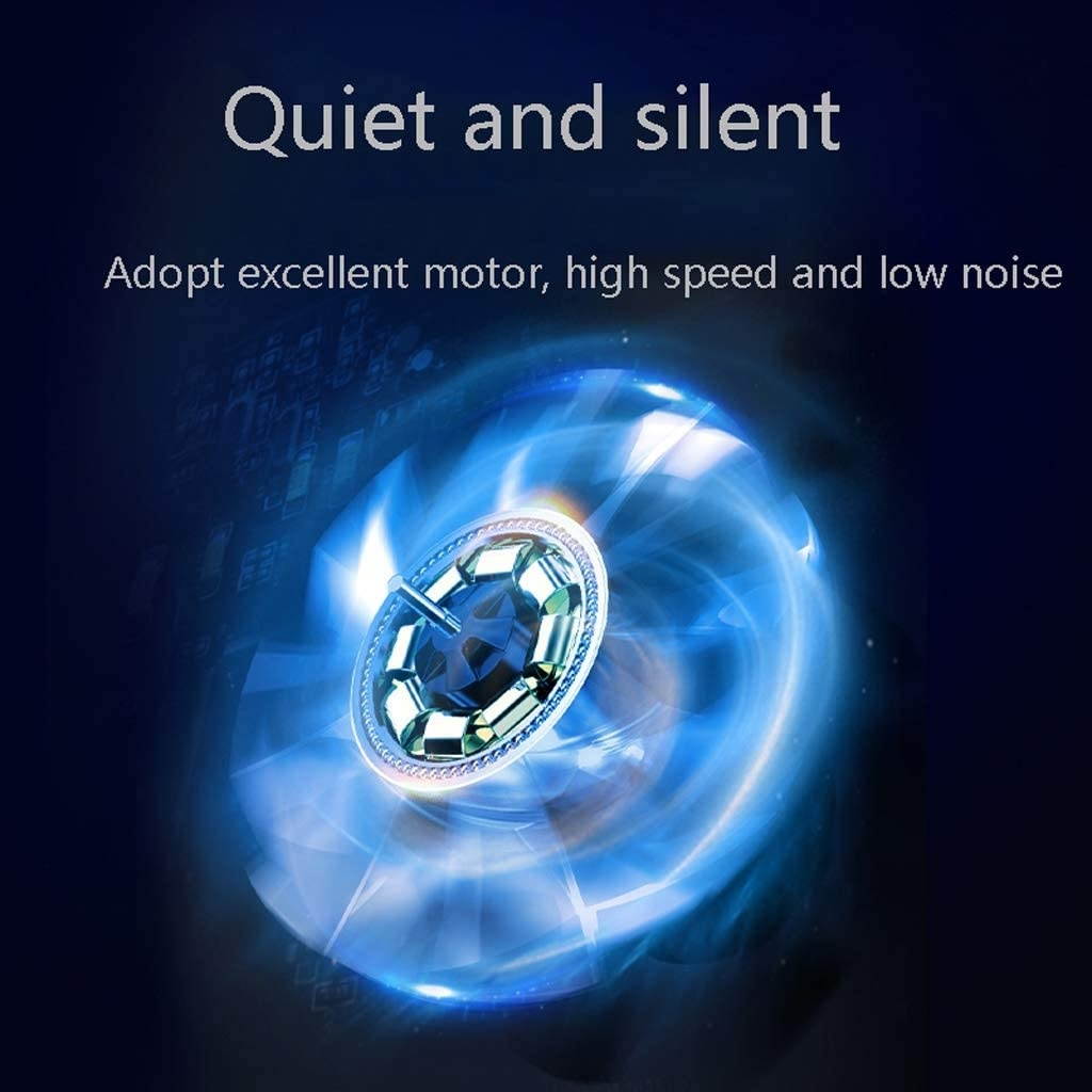 XIAOLI Notebook Cooler Laptop Cooling Pad 12-17.2 Inch Gaming Laptop Cooler Cooling Pad 6 Fans and 2 USB, 2400 RPM Strong Wind Designed for Gamers and Office Laptop Cooler pad (Color : Black)