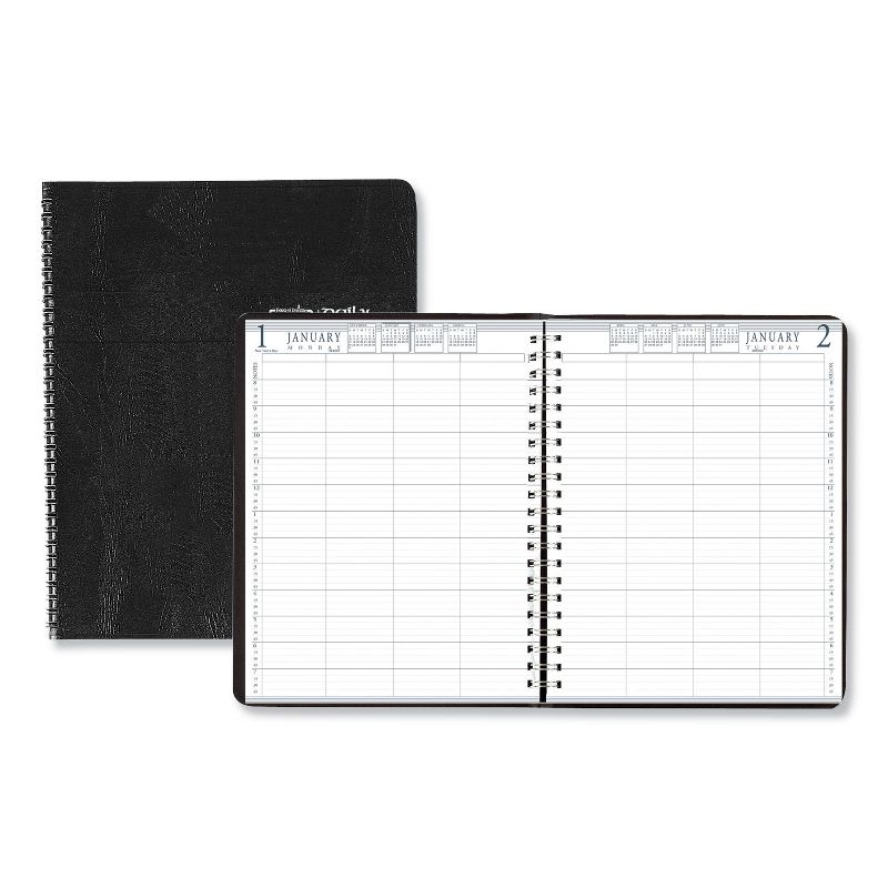 House of Doolittle Four-Person Group Practice Daily Appt Book, 11 x 8.5, Black, 2021 28202