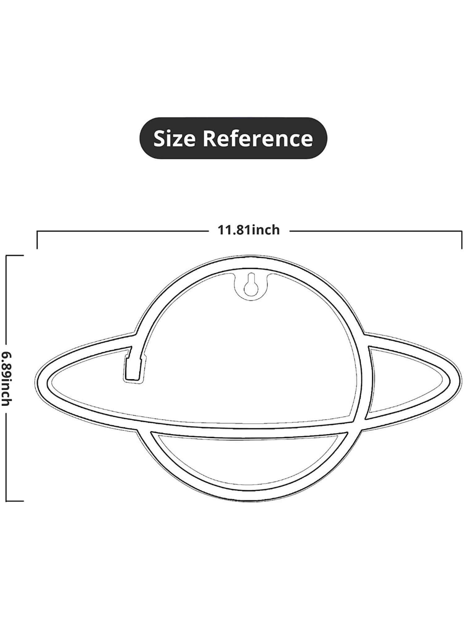 Xergy Neon Signs-Planet Neon Sign Light Decor (White & Blue)