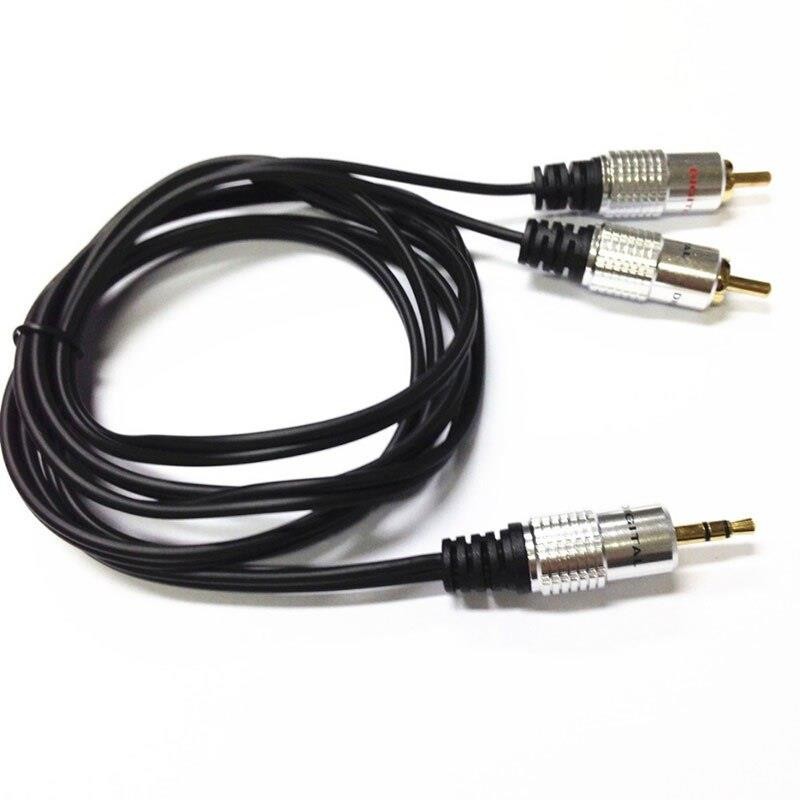 1.5m Jack 3.5mm Stereo Male to 2 RCA Male Audio Cable Adapter Speaker Twin Phono Plug for PC DVD TV VCR Camera Video Cable