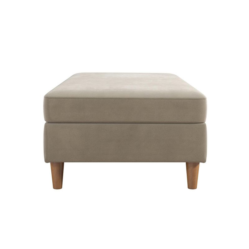 3pc Hartford Storage Sectional Futon and Hartford Storage Ottoman Tan - Dorel Home Products