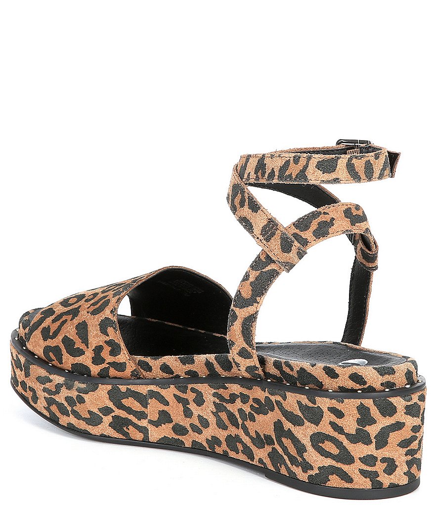 GB Sweet-Talk Leopard Print Suede Platform Sandals