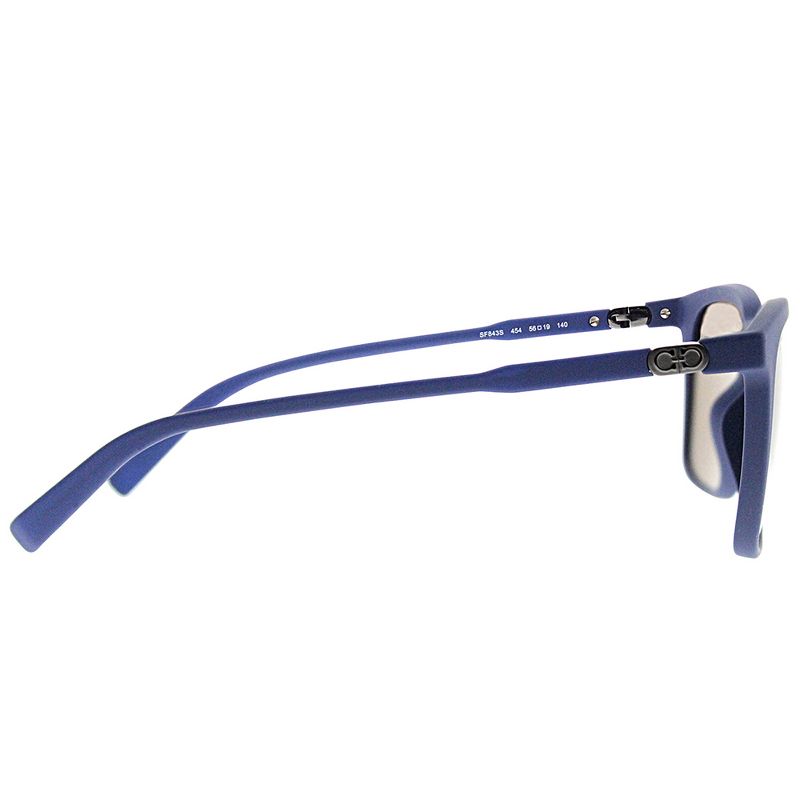 Salvatore Ferragamo  454 Unisex Square Sunglasses Matte Blue 56mm