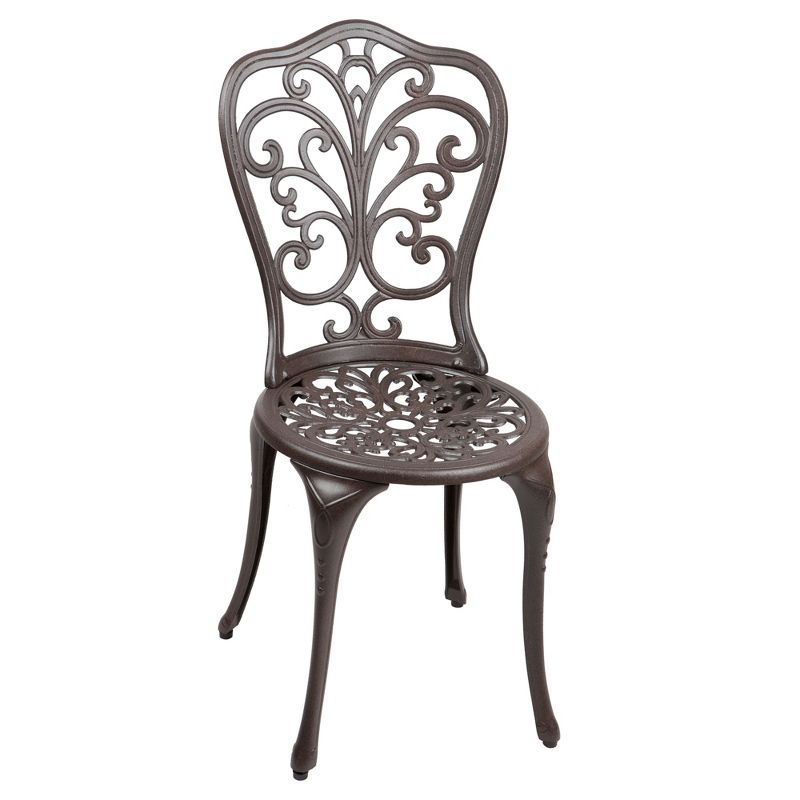 Faustina 3pc Metal Patio Bistro Set - Antique Bronze - Fire Sense