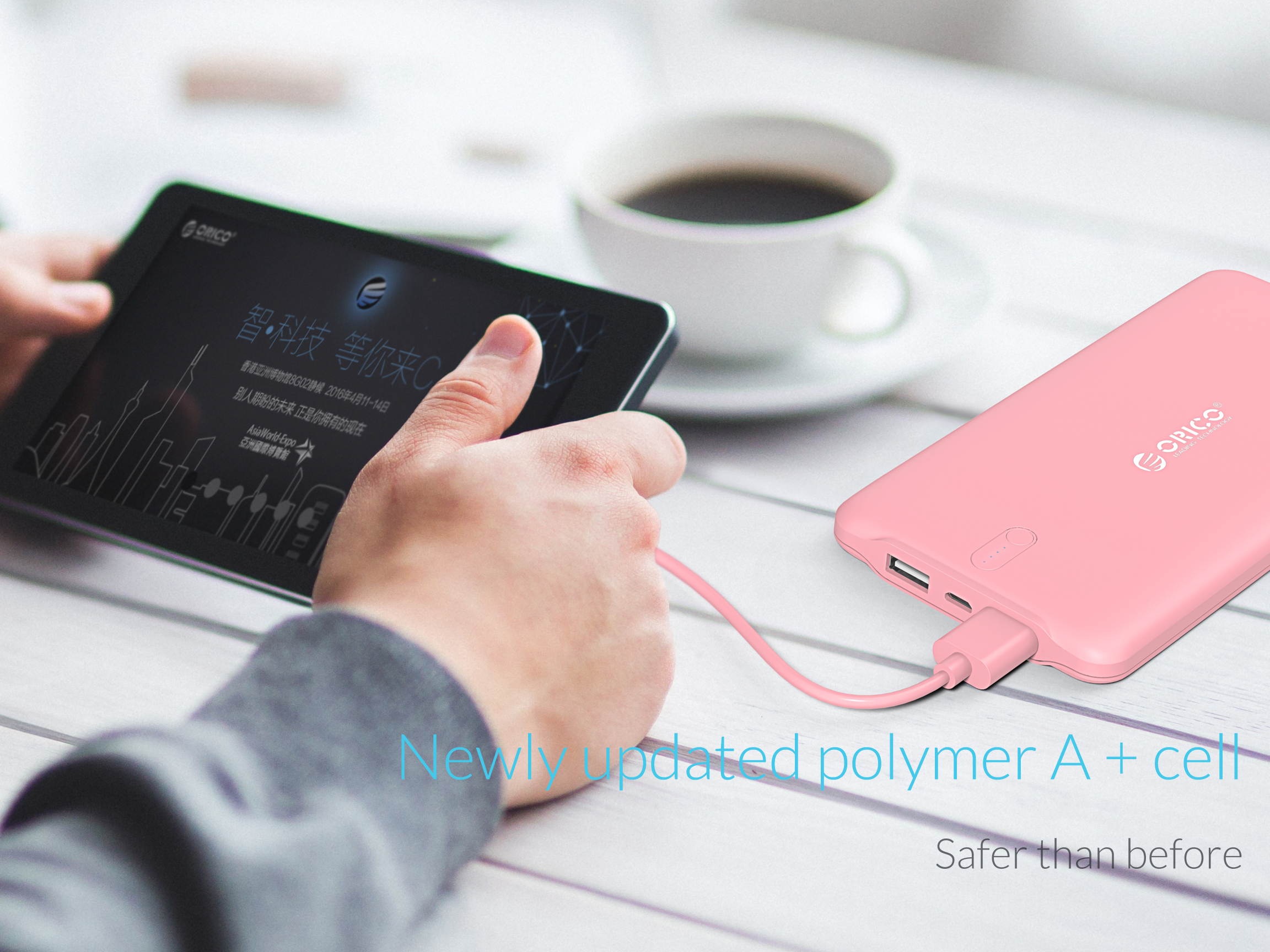 ORICO  Ultra Slim High Capacity Travel Battery Portable 10000mAh Pack Power Bank Dual USB 5V2.4A Charger with LED Power Indicator
Technology for iPhone, Samsung Galaxy and More -White (D10000)