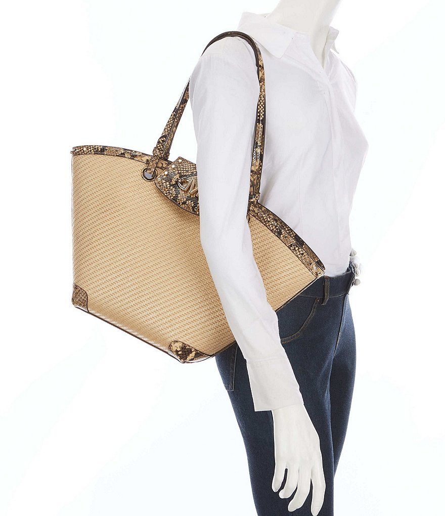 Kurt Geiger London Kensington Llama Straw Basket Bag