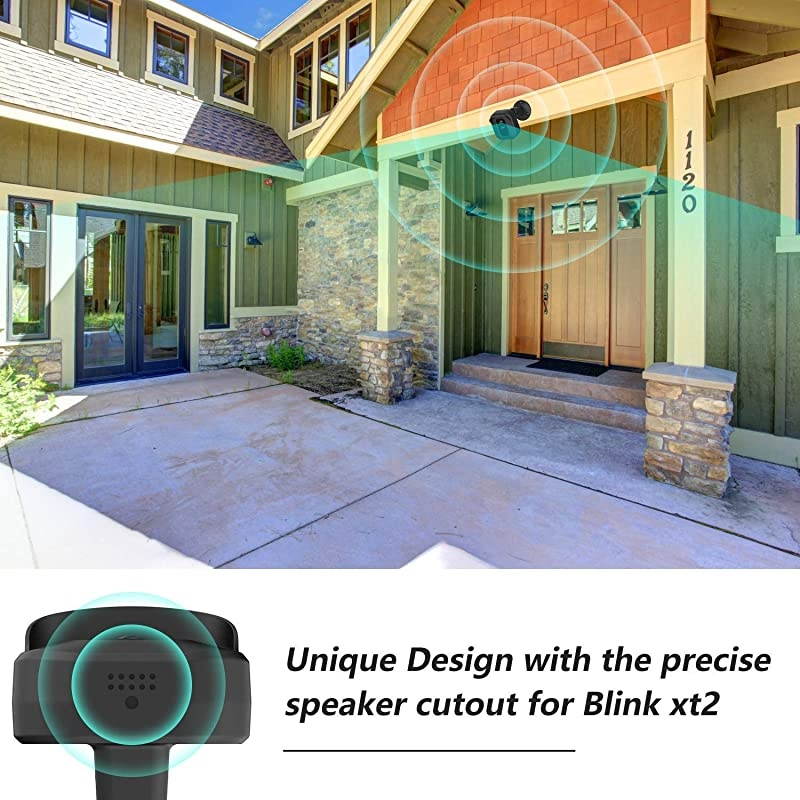 Blink Outdoor Camera Wall Mount Bracket, Weather Proof 360&deg; Protective Housing Case and Adjustable Mount with Blink Sync Module 2 Outlet Mount for Blink Home Security Camera (Black (3 Packs))