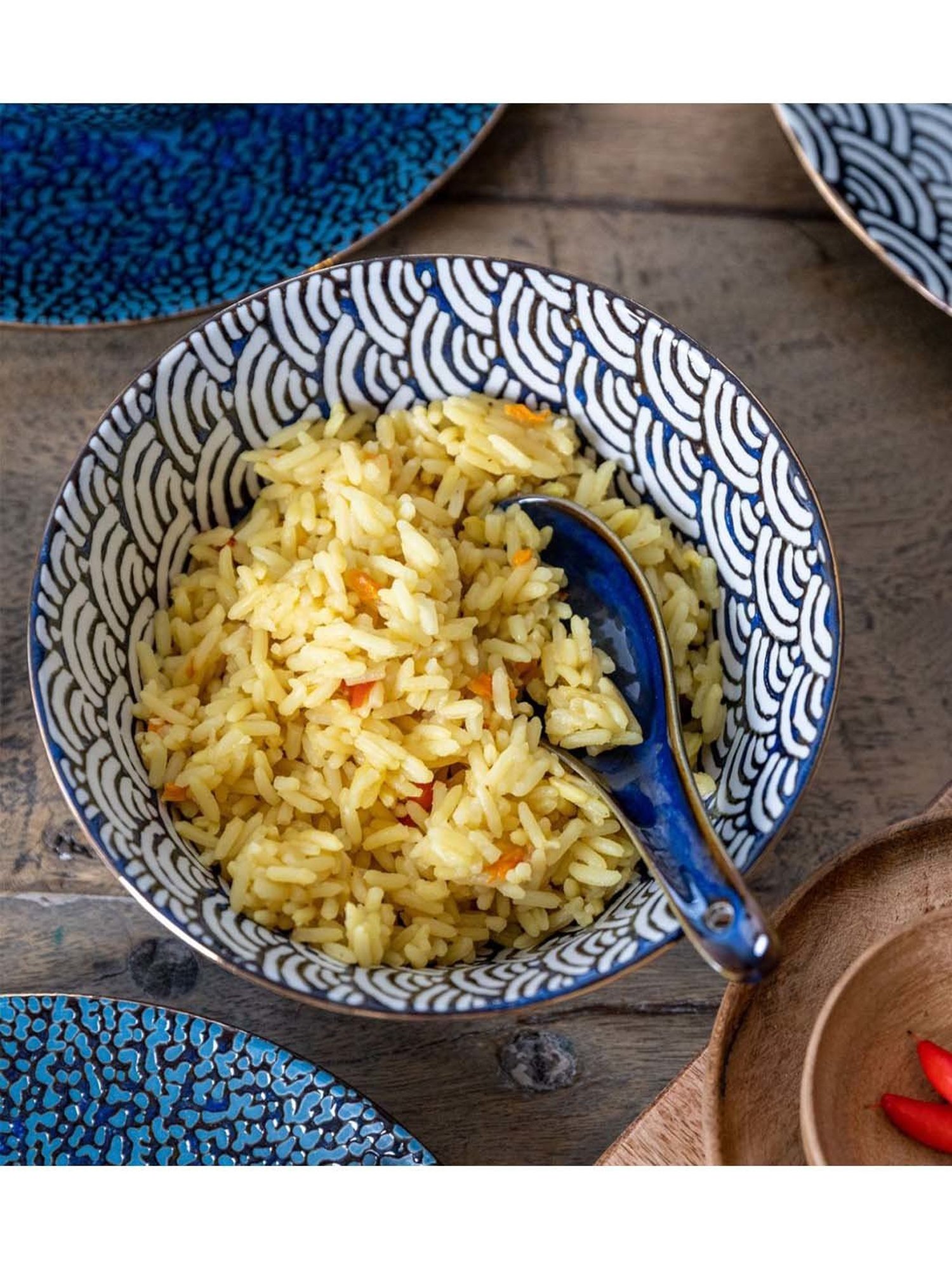 Mikasa Satori Blue Porcelain 16 cm Rice Bowl