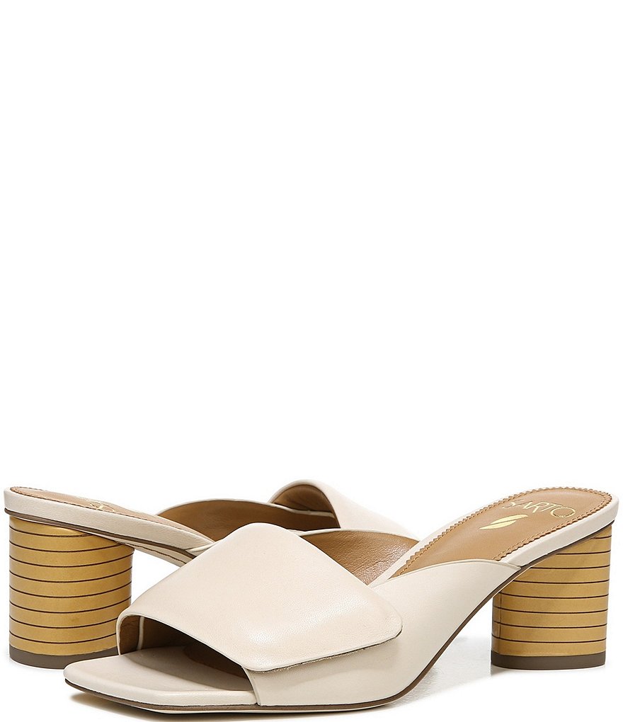 Sarto by Franco Sarto Violet Leather Square Toe Mules