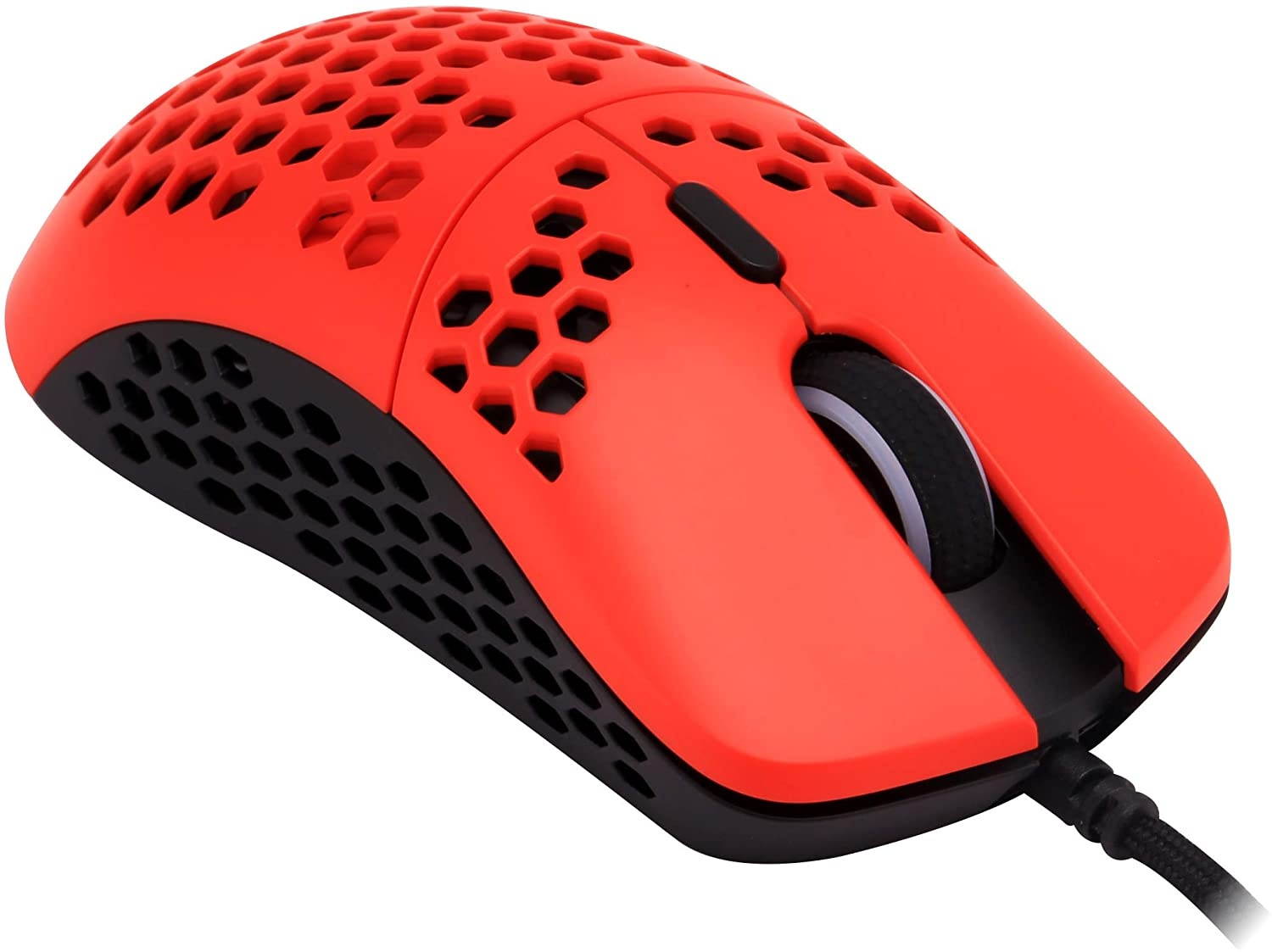 HK Gaming Mira M Ultra Lightweight Honeycomb Shell Wired RGB Gaming Mouse - Up to 12 000 cpi | 6 Buttons - 63g Only (Mira-M Monza Red)