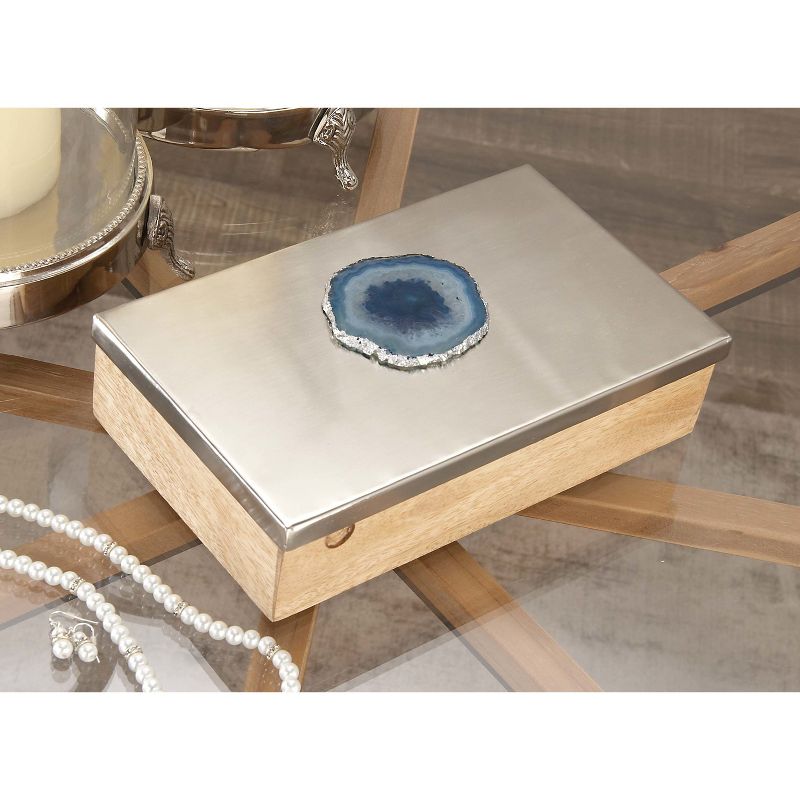 Jewelry Box Gemstone - Silver - Olivia & May