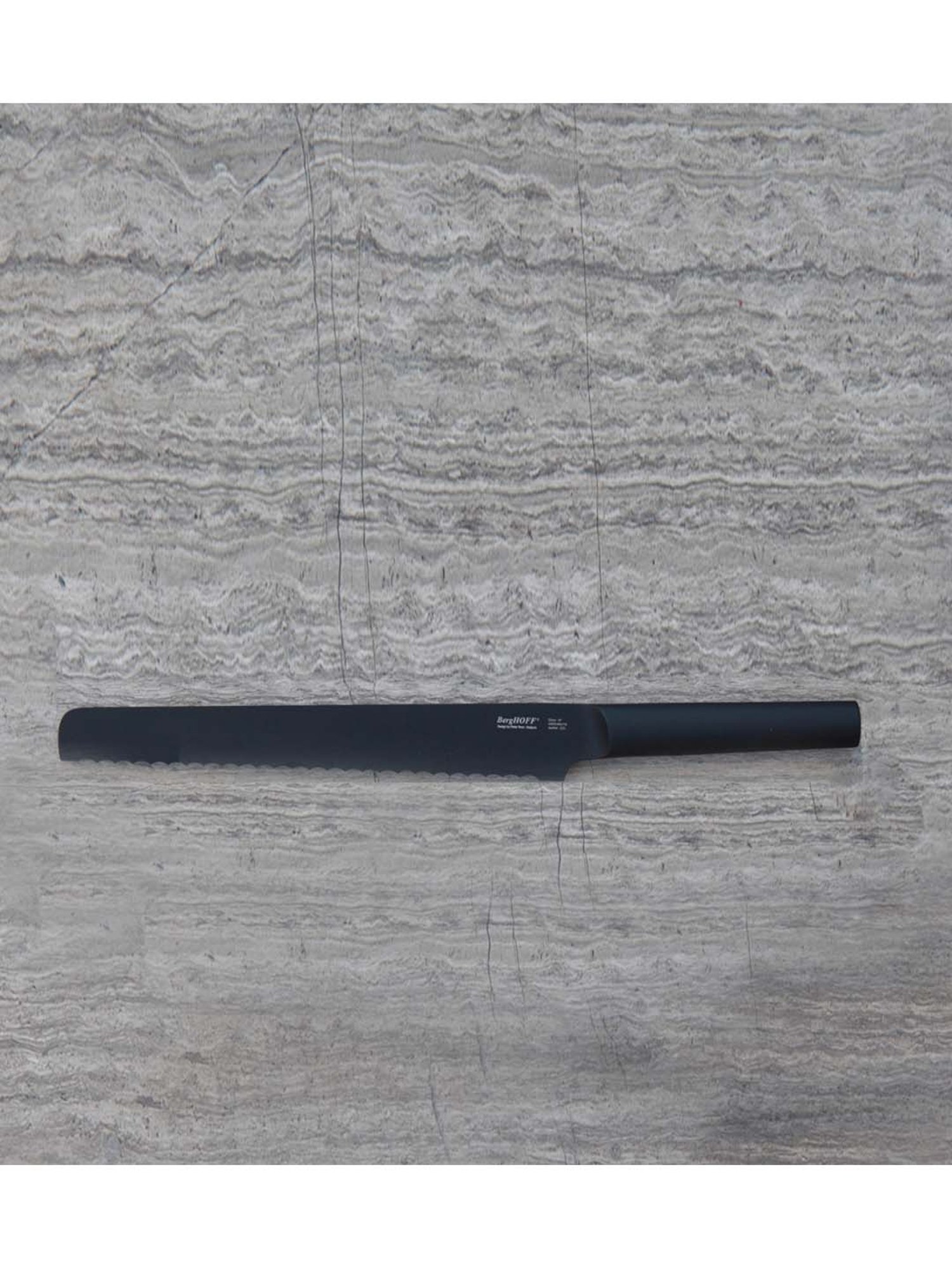 BERGHOFF Black Stainless Steel Bread Knife - Set of 1