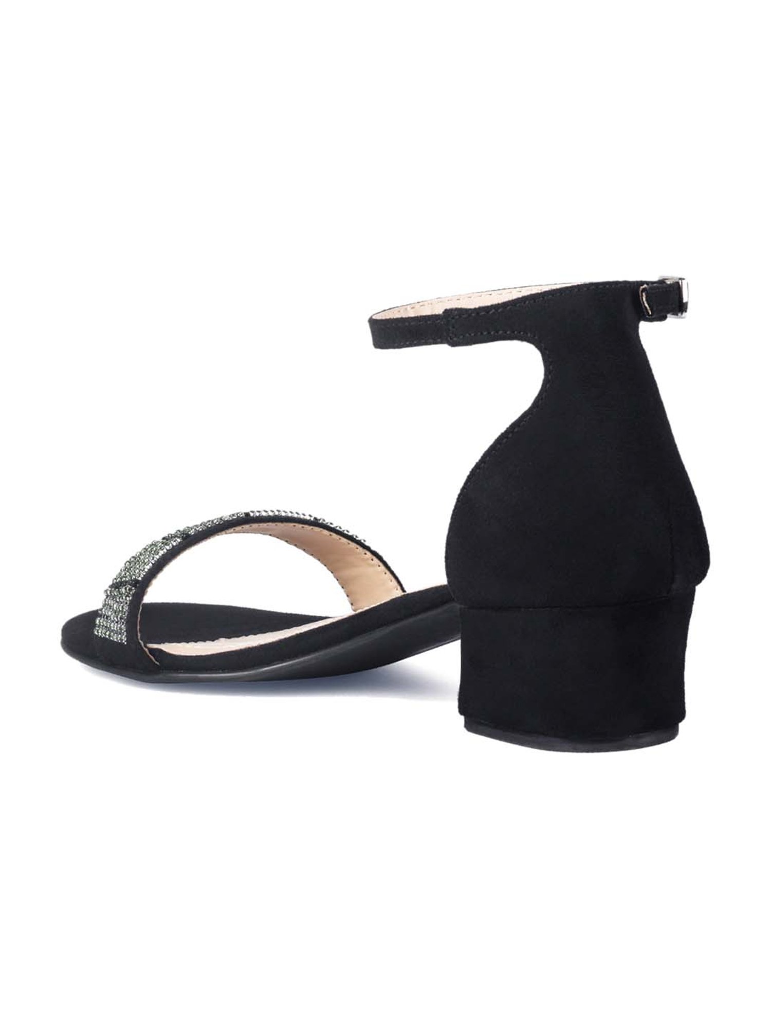 London Rag Women's Black Ankle Strap Sandals