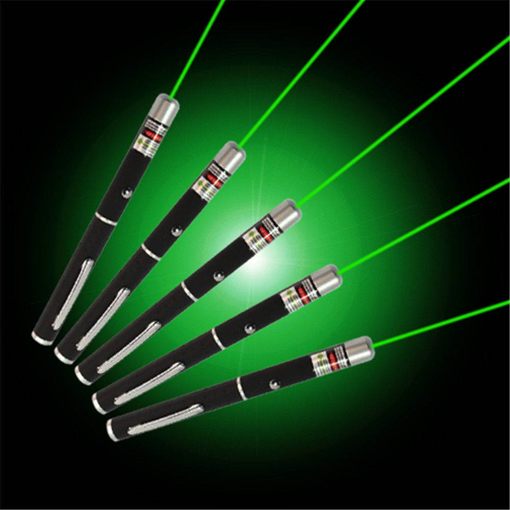 5pcs Powerful Green Laser Pointer Pen Beam Light 5mW 532nm Lazer High Power