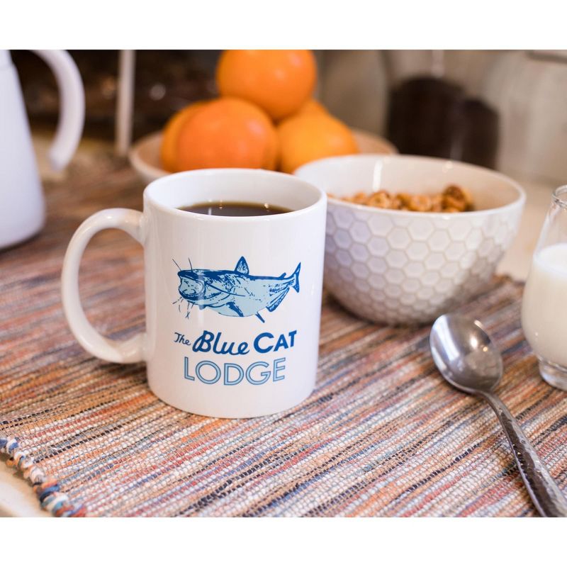 Surreal Entertainment Ozark Blue Cat Lodge Ceramic Mug | Holds 11 Ounces
