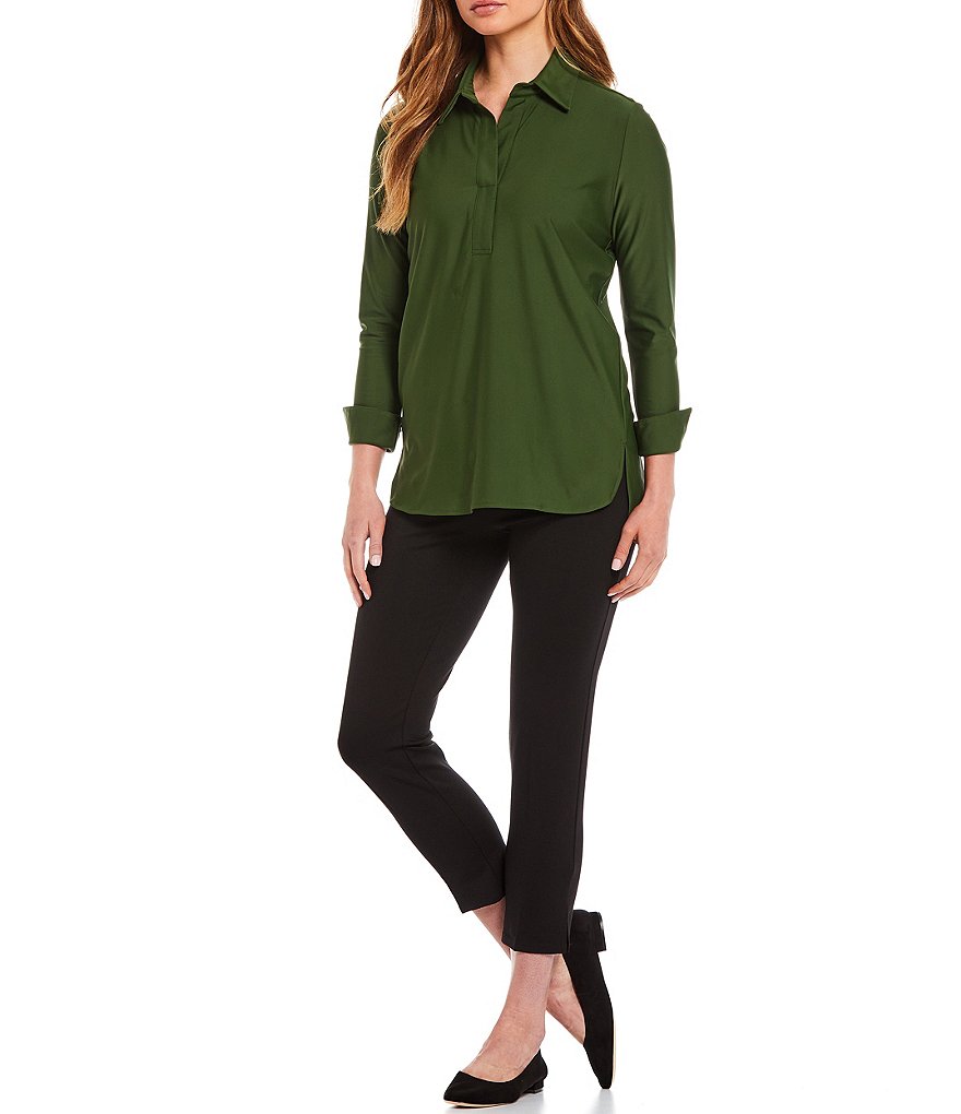 Jude Connally Hadley Roll-Tab Sleeve Point Collar Tunic