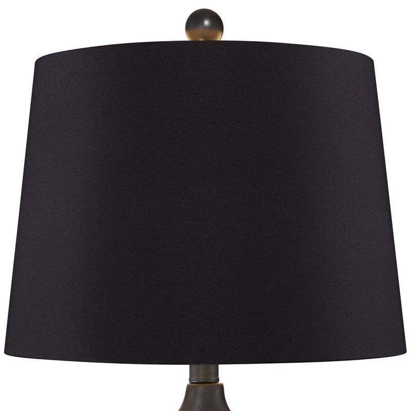 360 Lighting Lars Modern Twist Set of 2 Black Shade Table Lamps