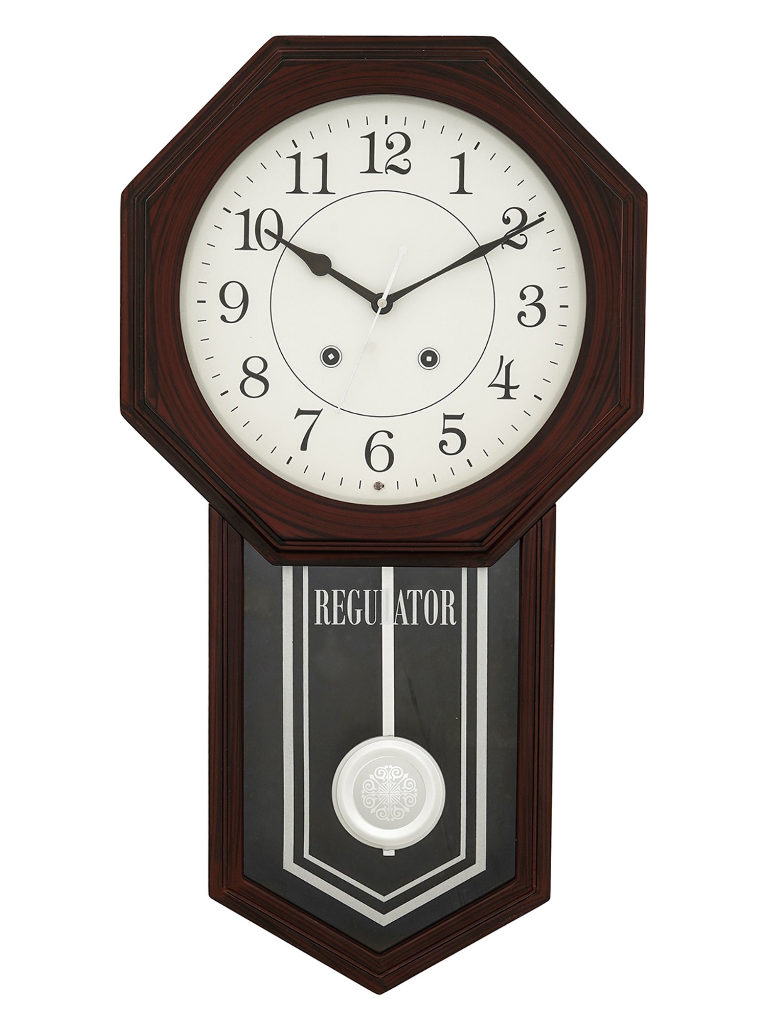 CHRONIKLE Elegant Vertical Rosewood Brown Wood Wall Clock