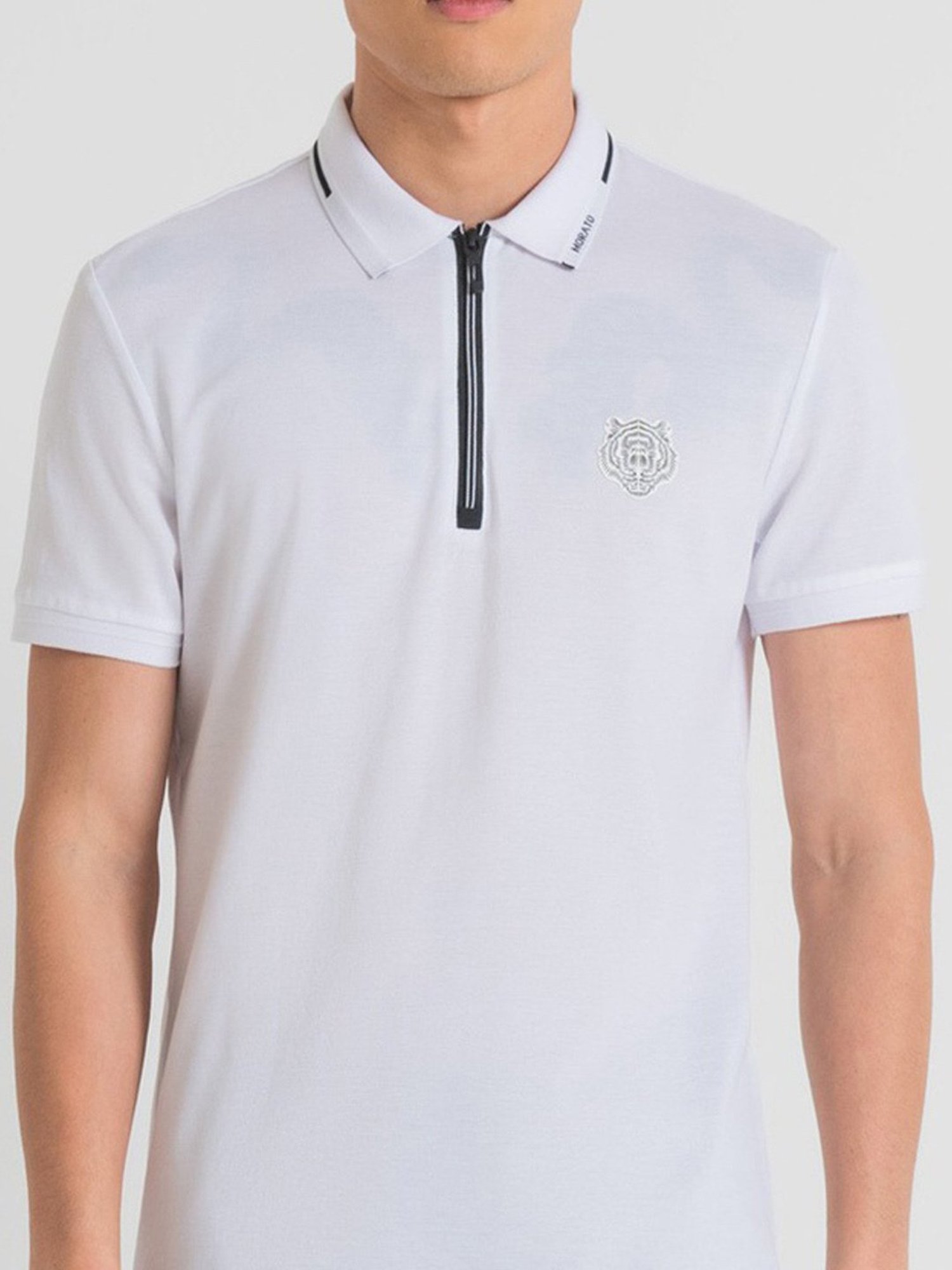 Antony Morato White Slim Fit Polo T-Shirt