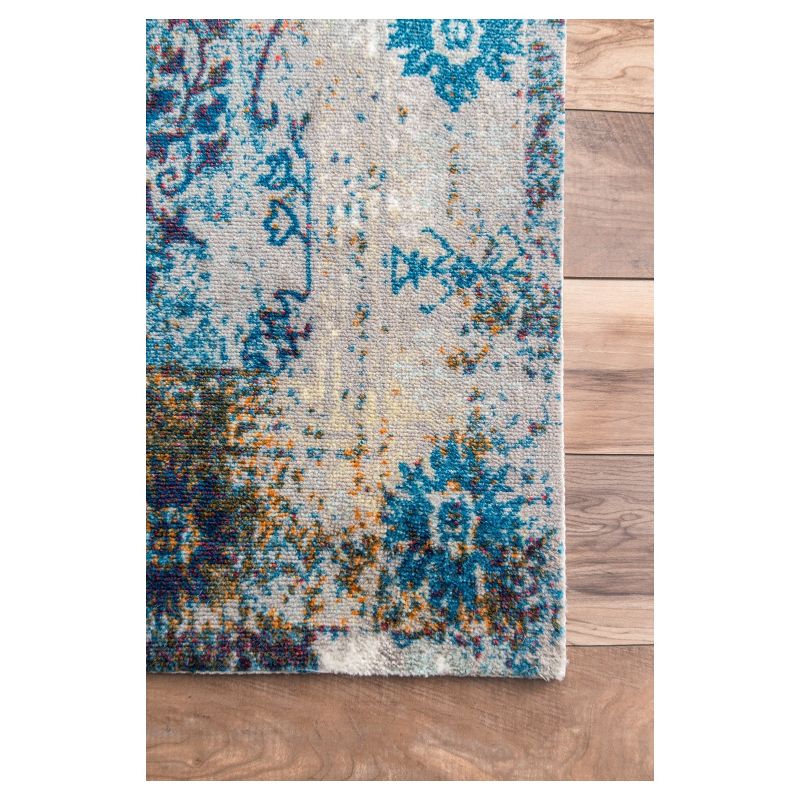 Blue Solid Loomed Area Rug - (4'x6') - nuLOOM