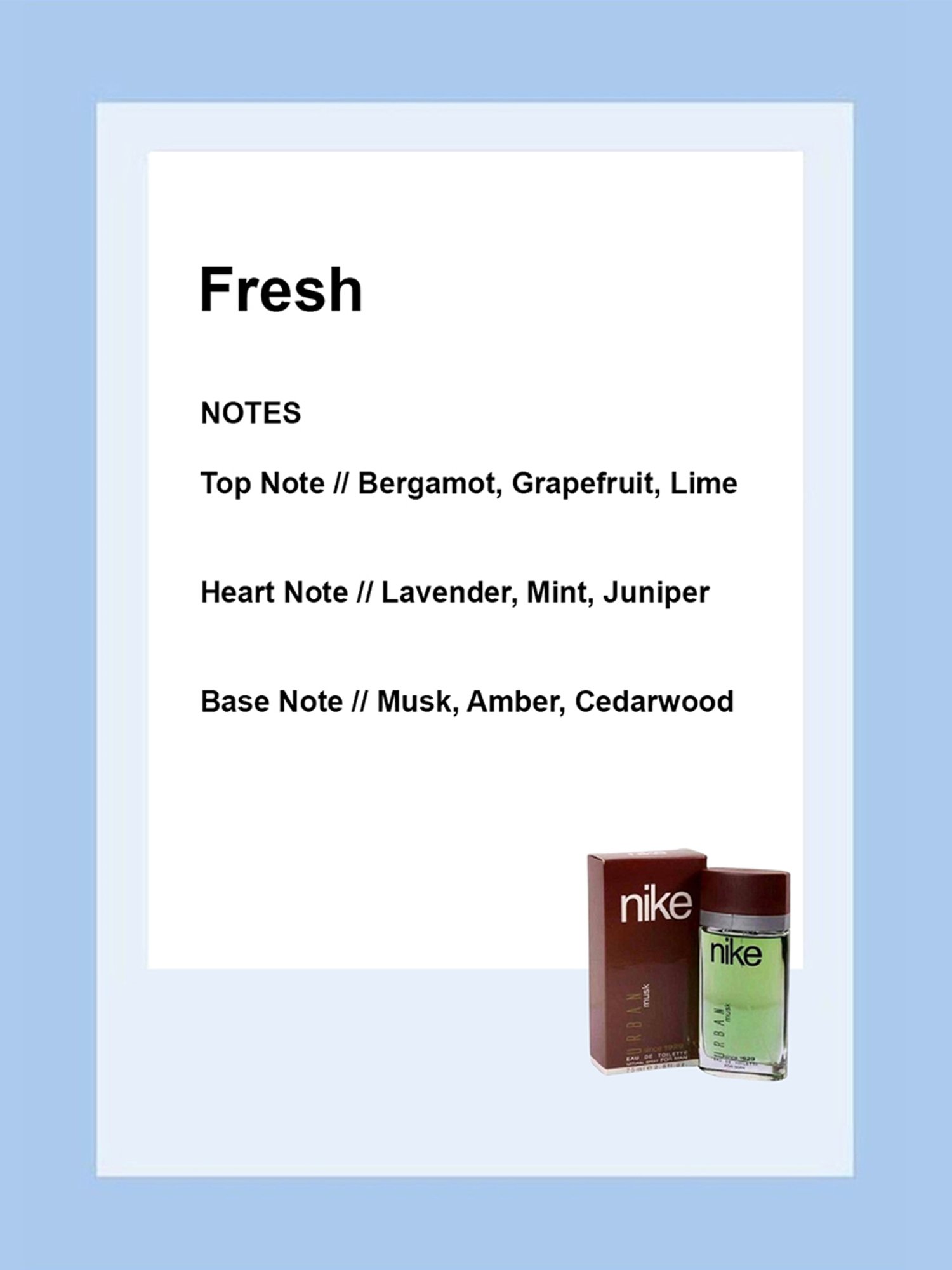 Nike Urban Musk Eau de Toilette for Men - 75 ml