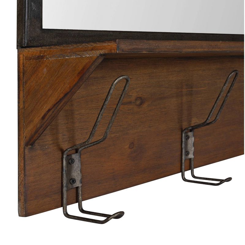 36" x 22" Coburn Functional Wall Mirror Brown - Kate & Laurel All Things Decor