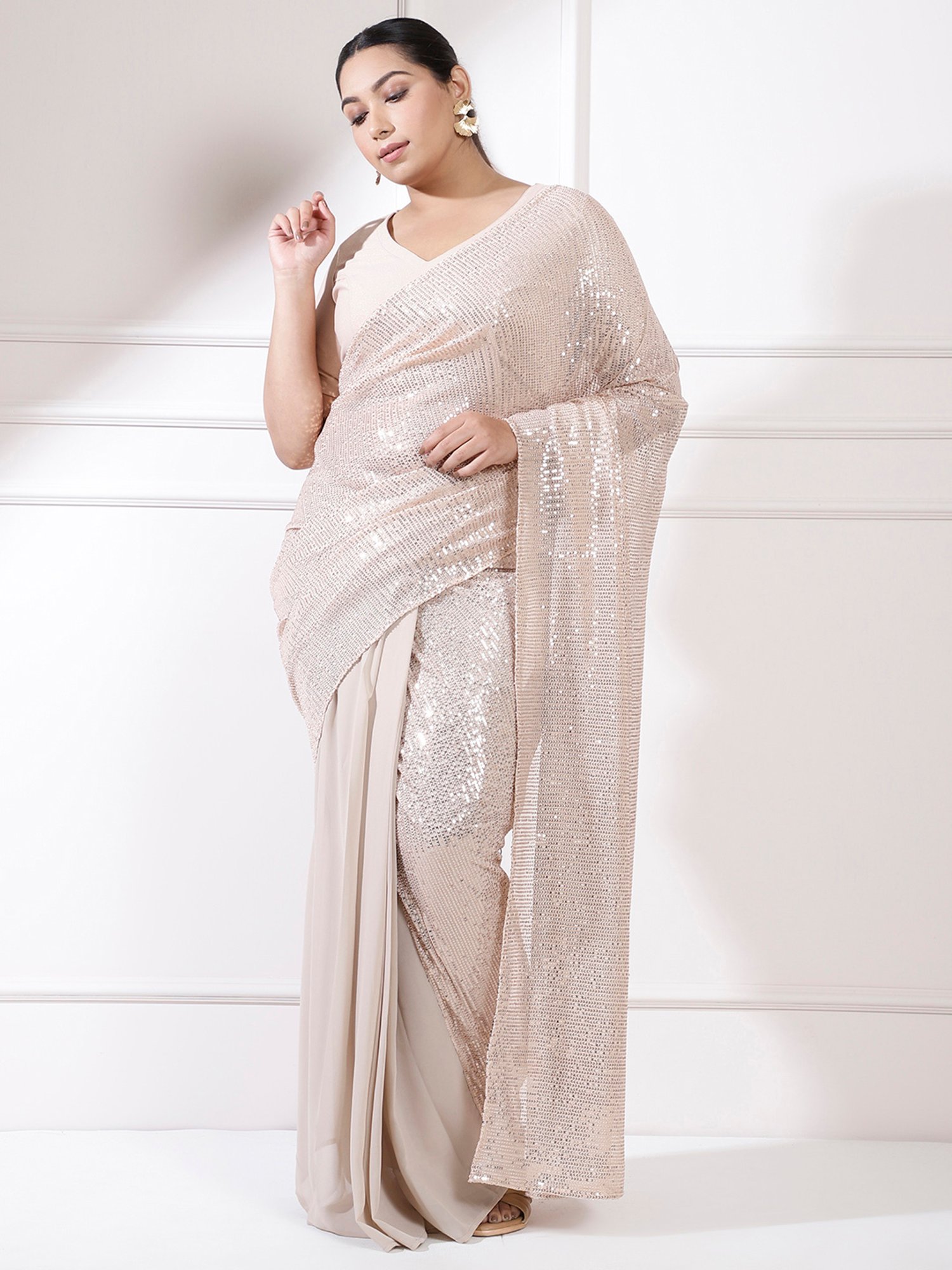 Amydus Beige Readymade Blouse