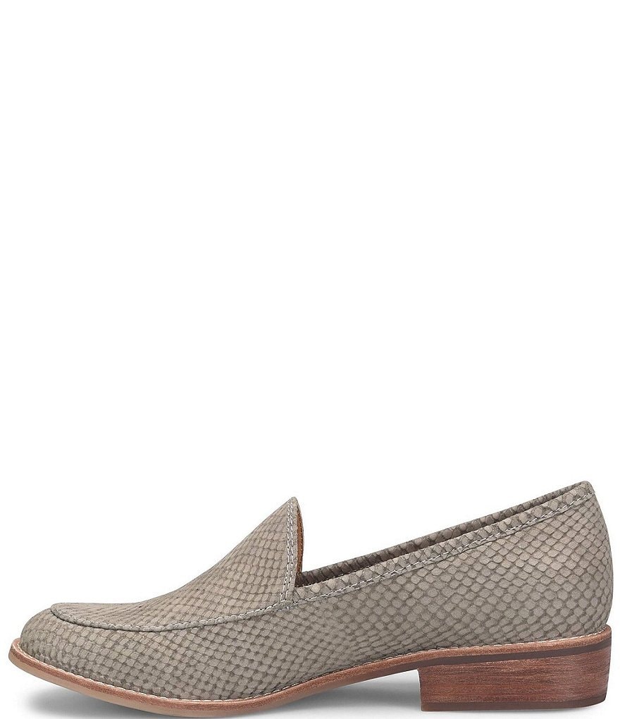 Sofft Napoli Snake Print Nubuck Loafers