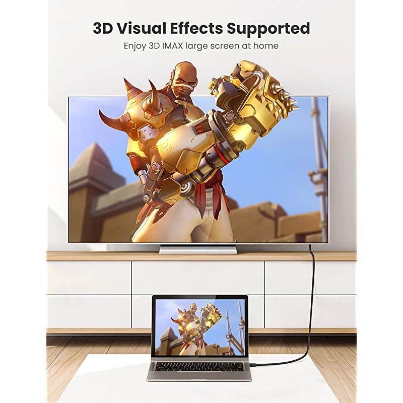 HDMI Cable 4K Braided High Speed HDMI Cord 18Gbps with Ethernet Support 4K 60HZ Compatible for UHD TV Monitor Computer Xbox 360 PS5 PS4 Bluray and More 10FT