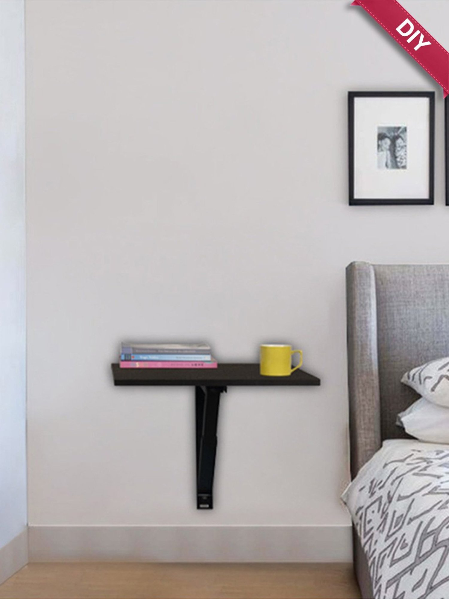 Delite Kom Air Flowery Wenge Engineered Wood Side Table