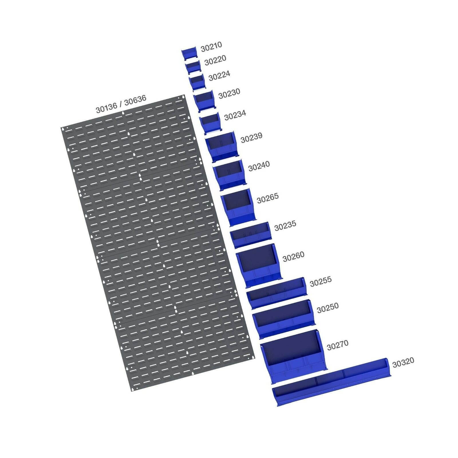 Akro-Mils 30136 Louvered Steel Panel for Mounting AkroBins, 36-Inch W by 19-I...