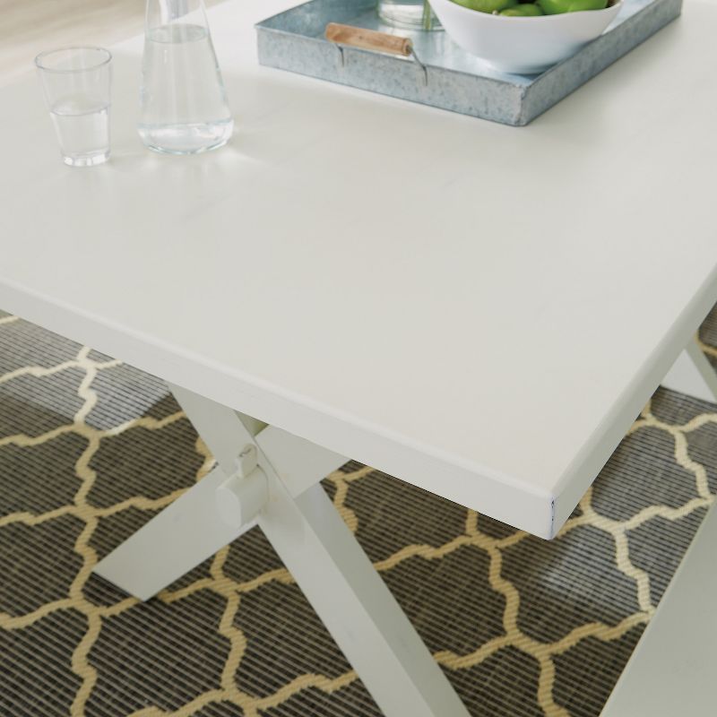 Seaside Lodge 60" Rectangular Dining Trestle Table White - Home Styles