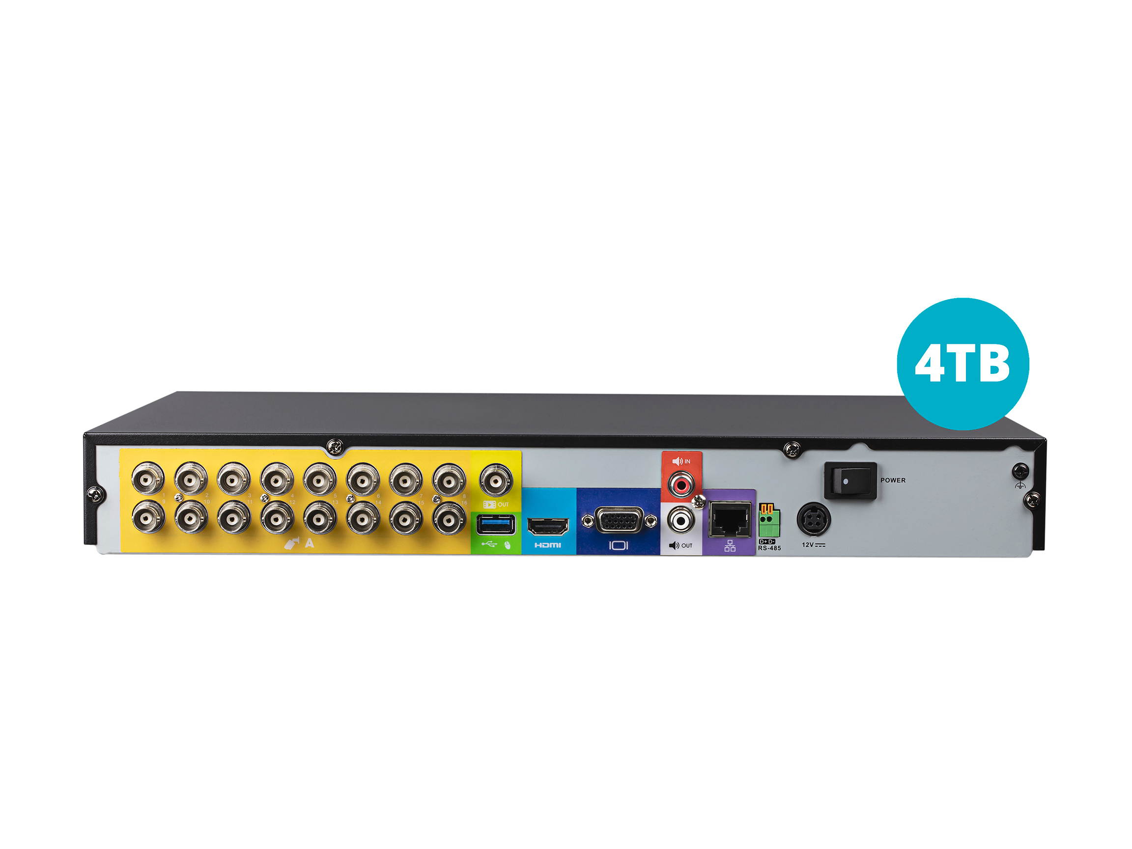 Defender 4K4T16B16 16 Channel Ultra HD 4K (8MP) Wired Security System with 16 Night Vision Cameras