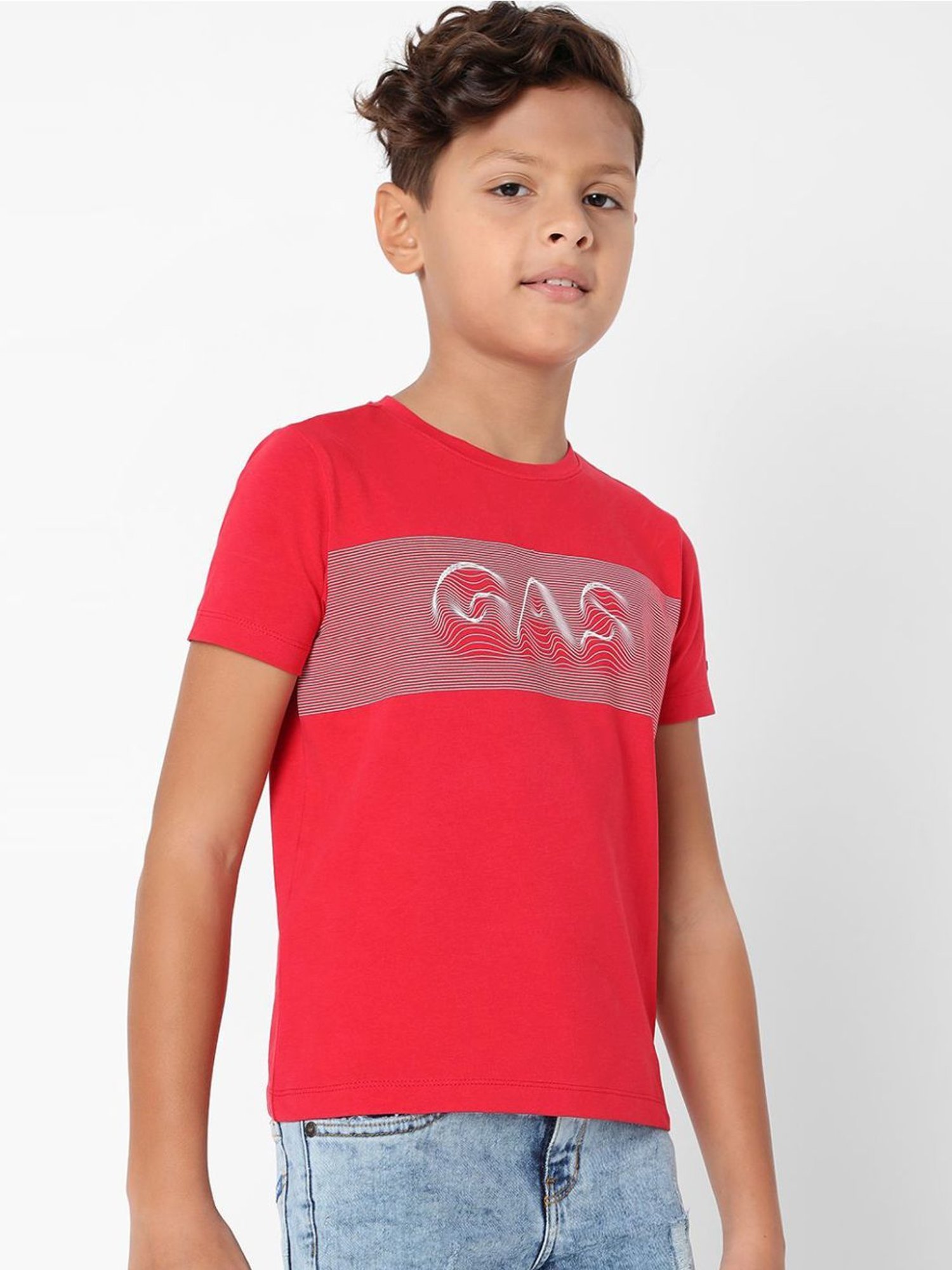 Gas Boys Red Printed T-Shirt