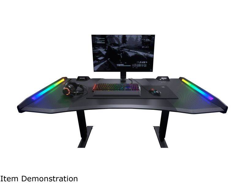 RESPAWN 3000 Gaming Computer Desk - Ergonomic Height Adjustable Gaming Desk, in Blue (RSP-3000-BLU)