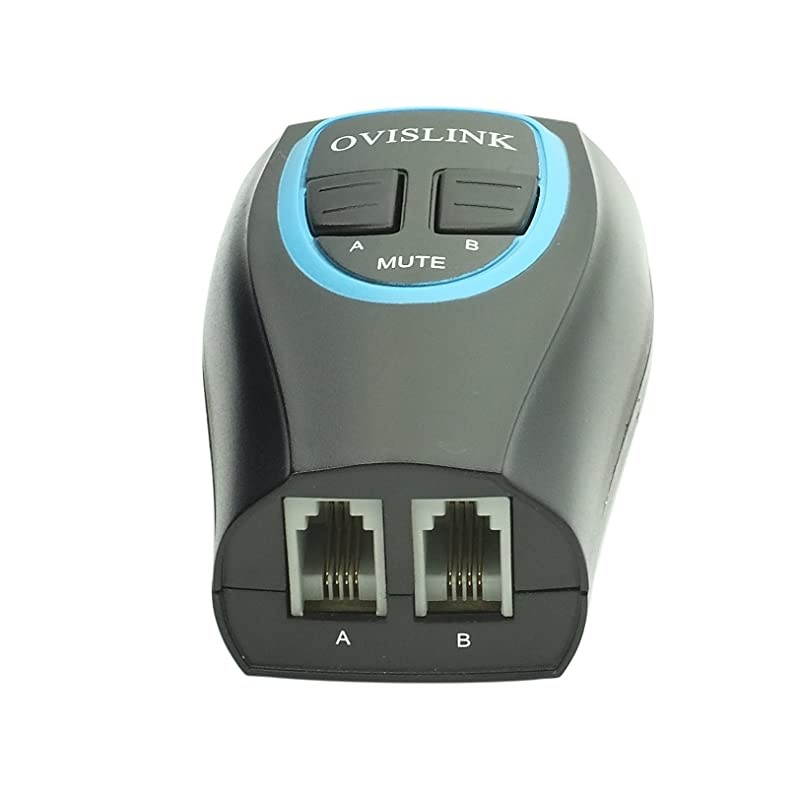 Call Center Headset Training Adapter Compatible with All RJ9 Headsets, Included Wireless headsets | Connect 2 RJ9 headsets to 1 Telephone | Mute Buttons for Each of The Headsets