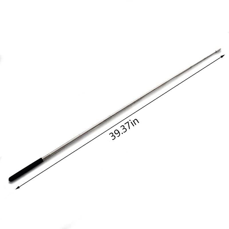 1Pc Telescopic Teachers Pointer Stick,Teaching Pointer,Extendable Retractable Hand Pointers Handheld Presenter Classroom Whiteboard Pointer,Black