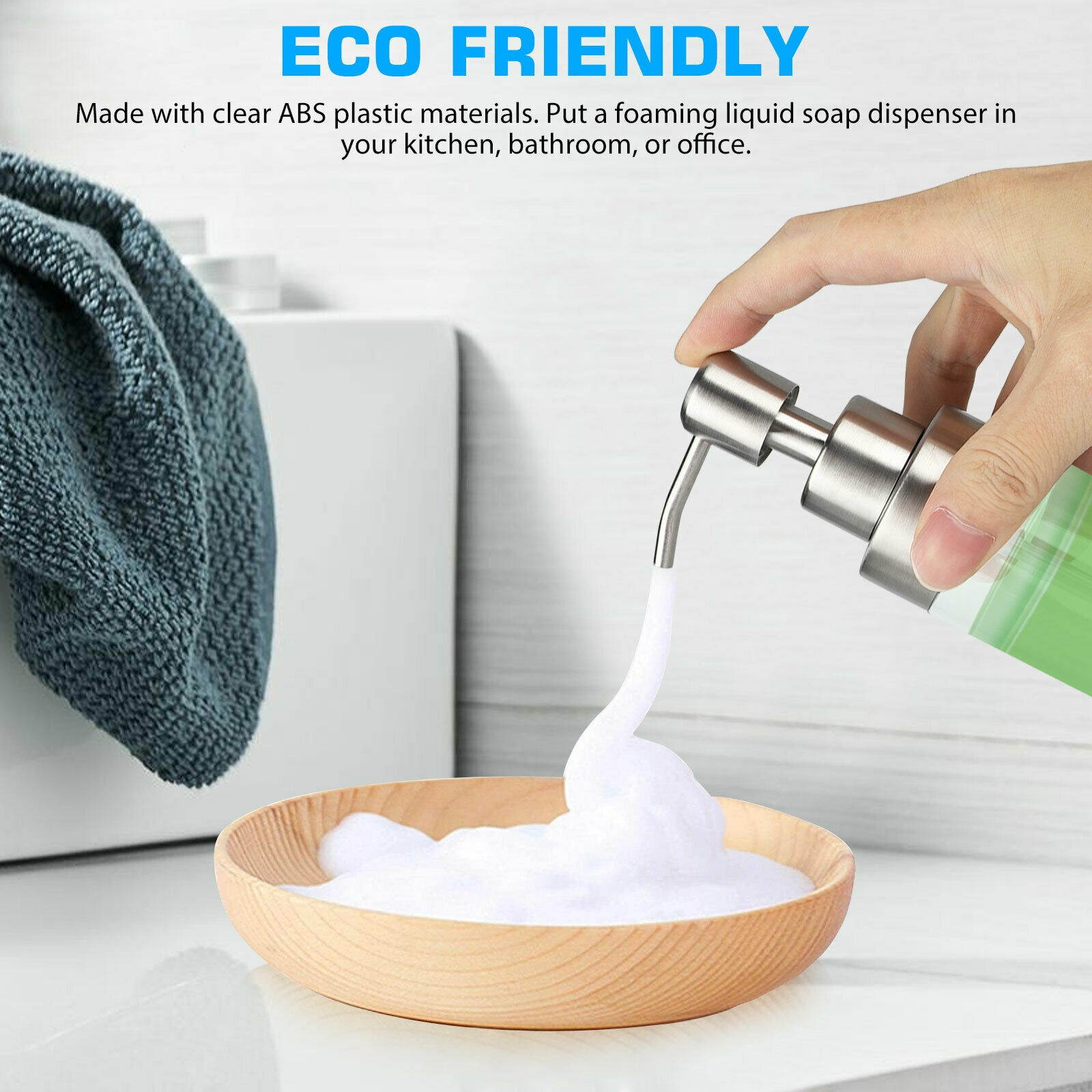 250ML Kitchen Sink Soap Dispenser Polish Stainless Steel Hand Liquid Pump Bottle