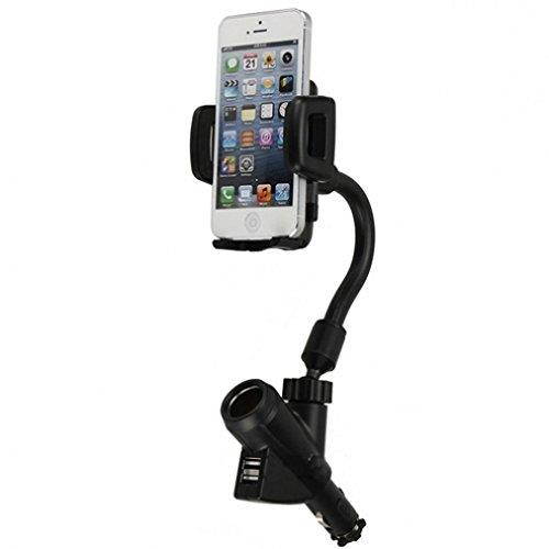 Charging Car Mount Holder Dual USB Charger Ports and Socket for Boost Mobile HTC Desire 626s - Boost Mobile HTC EVO Design 4G - Boost Mobile Huawei Union