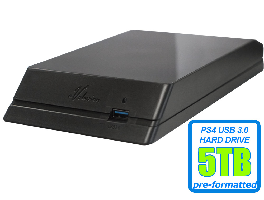 Avolusion HDDGear 5TB USB 3.0 External Gaming Hard Drive (for PS4, PS4 Slim, PS4 Slim Pro) - 2 Year Warranty