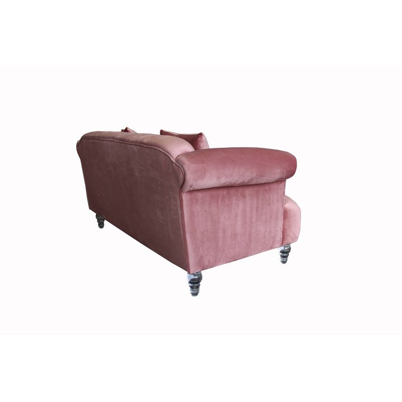 Elegance Contemporary Loveseat Sofa Blush/Acrylic - Armen Living