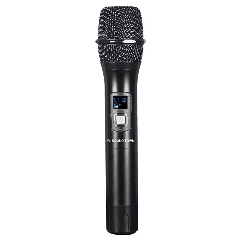 Metal 200 Channels UHF Wireless Microphone System with 2 Handheld Microphones and Auto Scan for Church School Outdoor Wedding Meeting Party and Karaoke SWM26U2HH