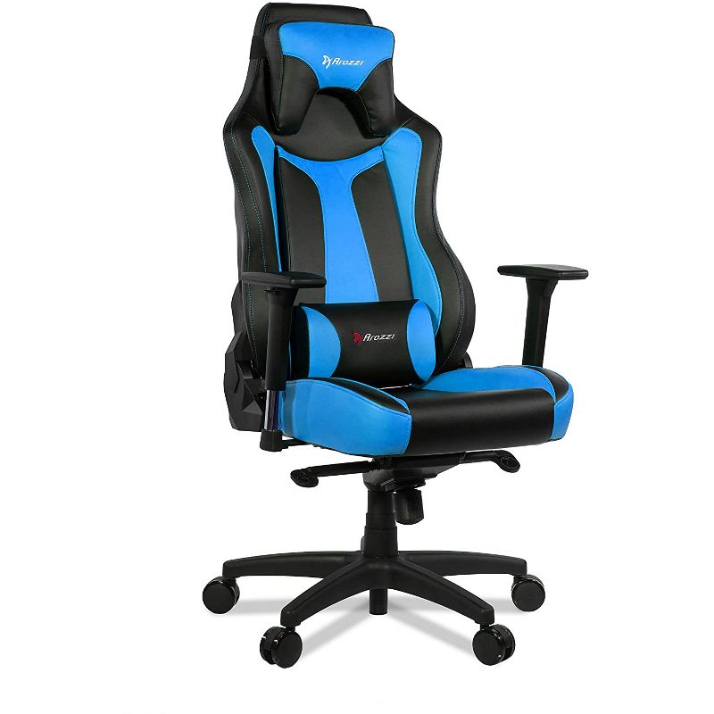 Arozzi Vernazza Series Super Premium Pleather Gaming Chair, Blue (VERNAZZA-BL)