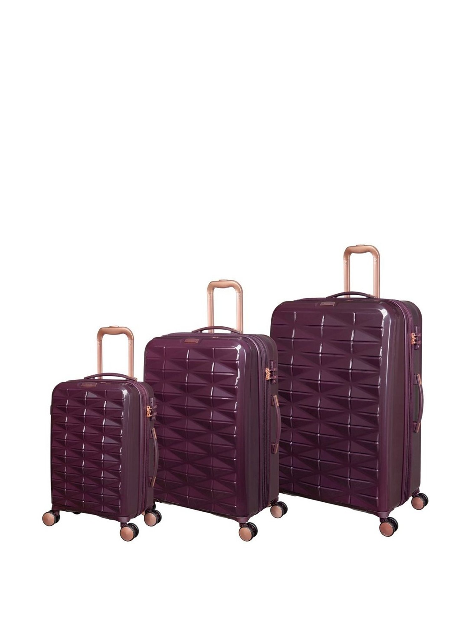 it luggage Certify Wine Set of 3-28 24 20 inches Expandable Hardsided Luggage Trolley with TSA Lock