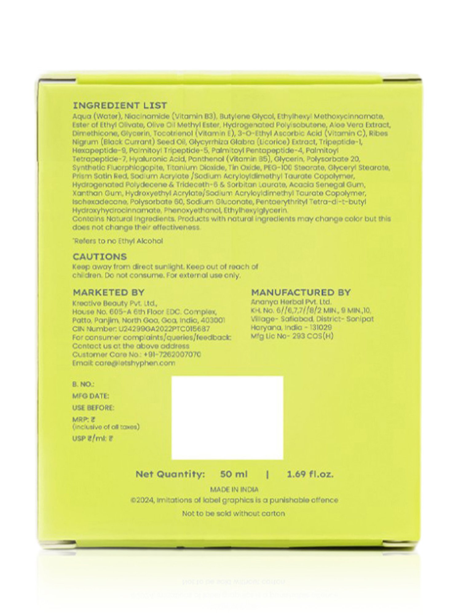 Hyphen Vitamin-Infused Peptide Dewy Prep Serum - 50 ml