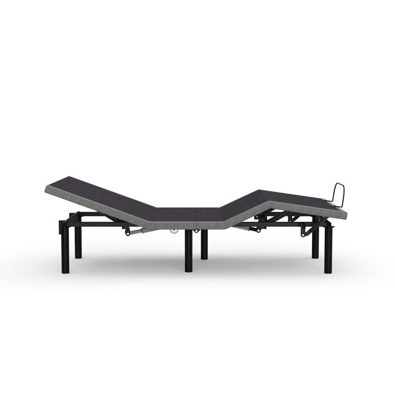 Reverie O300T Electric Fabric Upholstered Adjustable Power Bed Base with 3 In 1 Leg Design and Wireless Remote Control Included, Twin XL