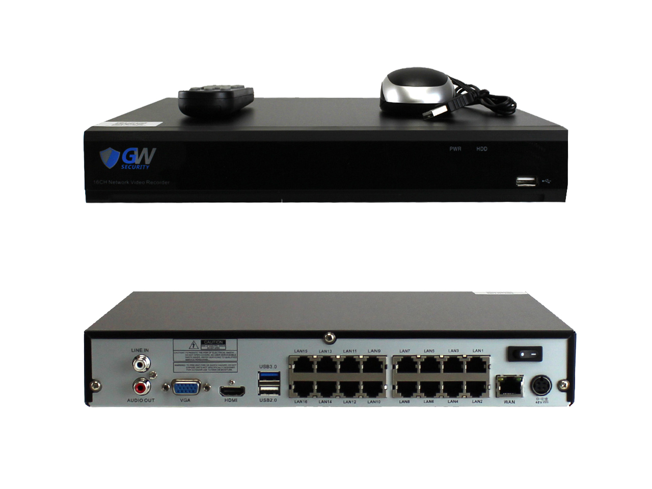 GW 16 Channel H.265 4K NVR 5-Megapixel (2592 x 1520) 4X Optical Zoom Network Video Security System, 16pcs 5MP 1920p 2.8-12mm Motorized Zoom POE Weatherproof Bullet IP Cameras, 120ft Night Vision