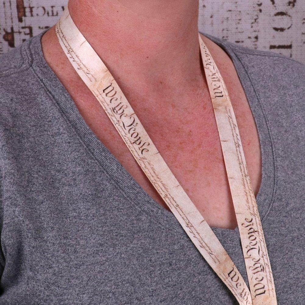 Buttonsmith We The People Premium Lanyard with Buckle and Flat Ring - Made in The USA